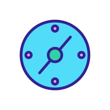 Pusula turist ikonu vektörü. İzole edilmiş kontür sembolü gösterimi