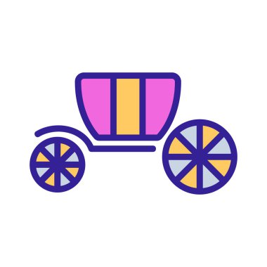 Koç Brougham ikon vektörü. İzole edilmiş kontür sembolü gösterimi