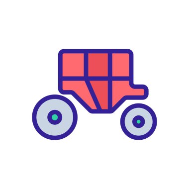 Koç Brougham ikon vektörü. İzole edilmiş kontür sembolü gösterimi