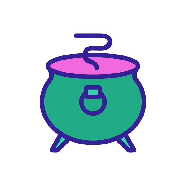 Cauldron food icon vector. Isolated contour symbol illustration — Stock Vector