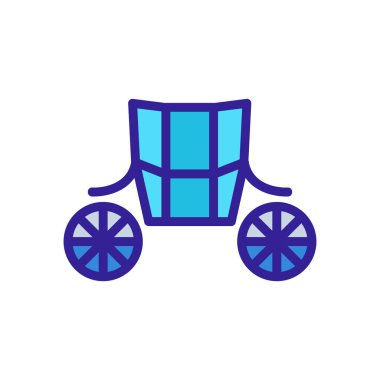 Koç Brougham ikon vektörü. İzole edilmiş kontür sembolü gösterimi