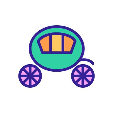 Koç Brougham ikon vektörü. İzole edilmiş kontür sembolü gösterimi