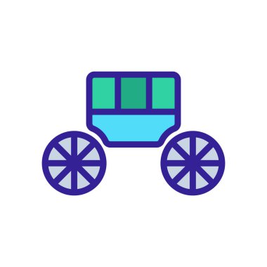 Koç Brougham ikon vektörü. İzole edilmiş kontür sembolü gösterimi