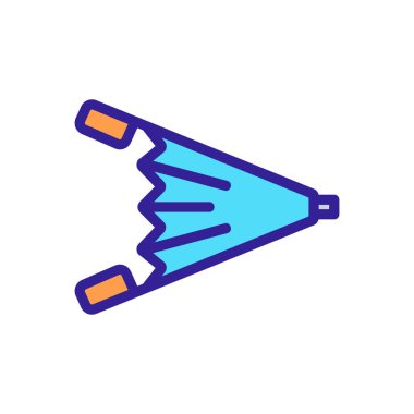 Demirci kürkü hava ikonu taşıyıcısı. İzole edilmiş kontür sembolü gösterimi