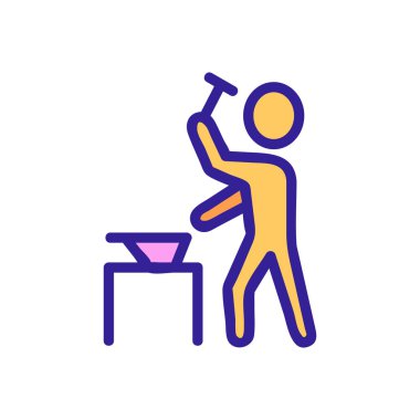 Demirci ikon vektörü. İzole edilmiş kontür sembolü gösterimi