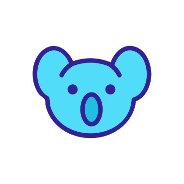 Panda ikon vektörü. İzole edilmiş kontür sembolü gösterimi