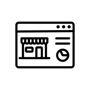 Bayilik iş ikonu vektörü. İzole edilmiş kontür sembolü gösterimi