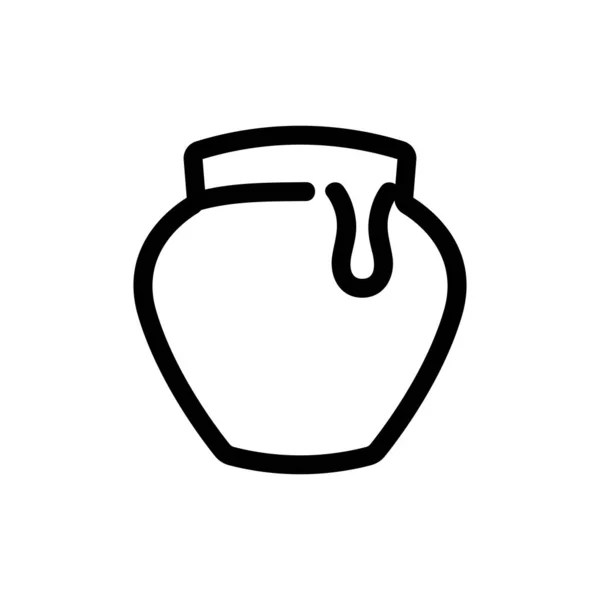 Vettore di icone di miele. Illustrazione del simbolo del contorno isolato — Vettoriale Stock