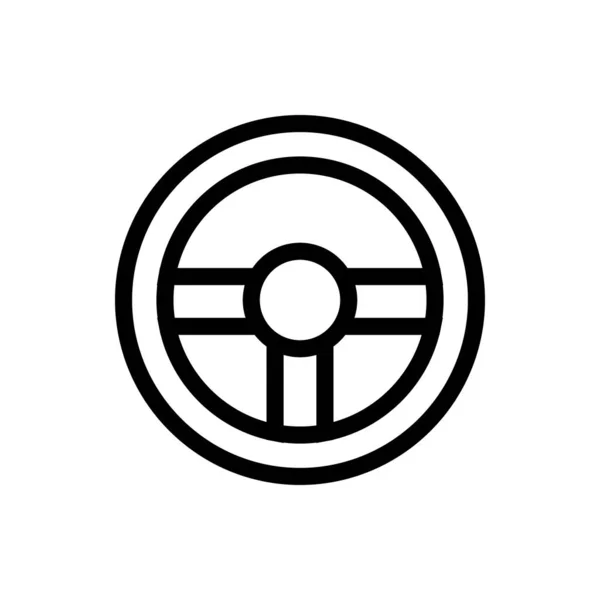 The steering wheel is an icon vector. Isolated contour symbol illustration — Stock Vector