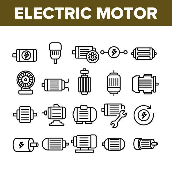 Elektronikus Szerszám Gyűjtemény Ikonok Set Vektor Elektronikus Motor Berendezések Javítása — Stock Vector