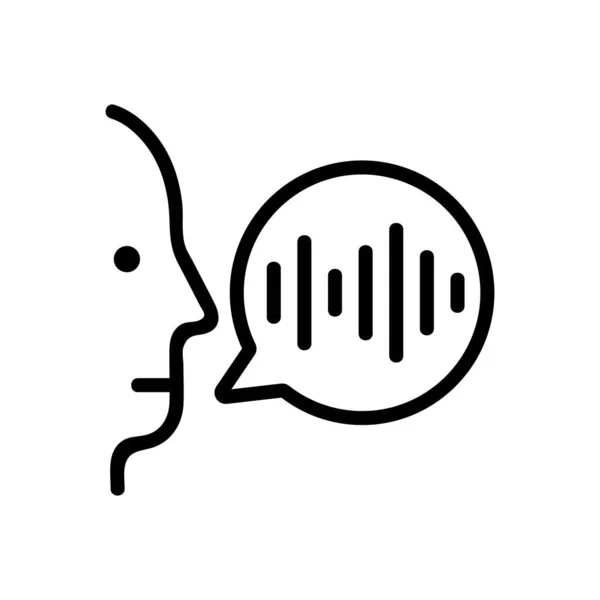 Man Spreekt Icoon Vector Een Dun Lijnteken Geïsoleerde Contoursymbool Illustratie — Stockvector