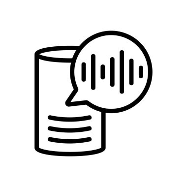 ses, ses kontrol ikonu vektörü. İnce çizgi işareti. İzole edilmiş kontür sembolü gösterimi