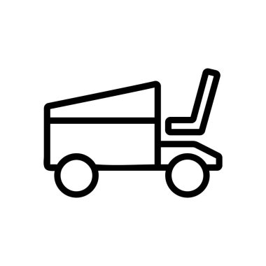 Makine buz simgesi vektörünü temizler. İnce çizgi işareti. İzole edilmiş kontür sembolü gösterimi