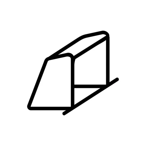 Vektor Ikony Brány Značka Tenké Čáry Izolovaný Obrysový Symbol Ilustrace — Stockový vektor