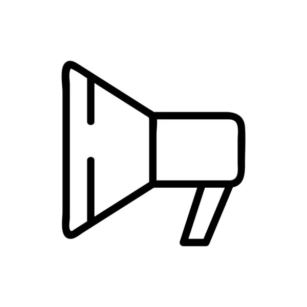 Vektor Ikony Megafonu Značka Tenké Čáry Izolovaný Obrysový Symbol Ilustrace — Stockový vektor