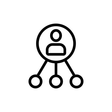 Yönlendirme sistemi simgesi vektörü. İnce çizgi işareti. İzole edilmiş kontür sembolü gösterimi