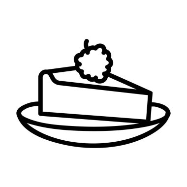 Ahududulu bisküvi ikonu vektörü. İnce çizgi işareti. İzole edilmiş kontür sembolü gösterimi