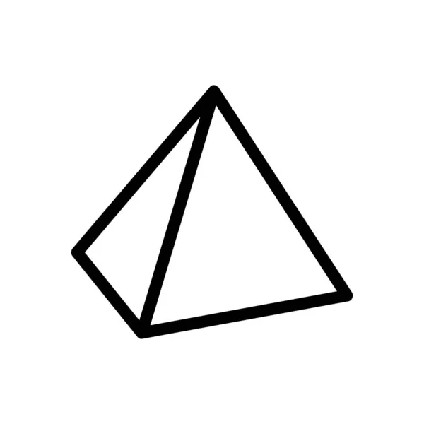 Egyptische Piramide Icoon Vector Een Dun Lijnteken Geïsoleerde Contoursymbool Illustratie — Stockvector