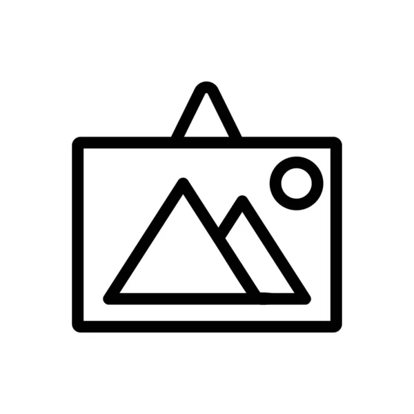 Egipto Pirámide Icono Vector Signo Línea Delgada Ilustración Del Símbolo — Vector de stock