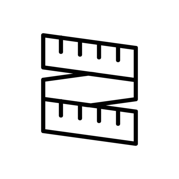 腰回りアイコンベクトル 細い線の記号 独立した輪郭シンボルイラスト — ストックベクタ