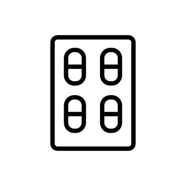 Tablet simge vektörü. İnce çizgi işareti. İzole edilmiş kontür sembolü gösterimi