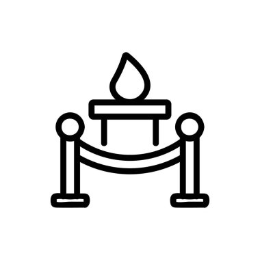 Popüler gurbetçi simgesi vektörü. İnce çizgi işareti. İzole edilmiş kontür sembolü gösterimi