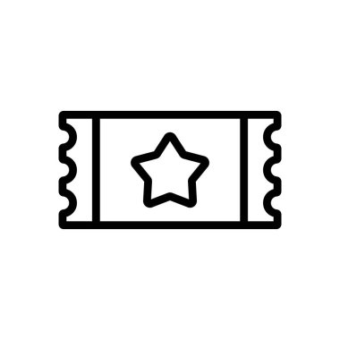 Müze ikon vektörüne bilet. İnce çizgi işareti. İzole edilmiş kontür sembolü gösterimi