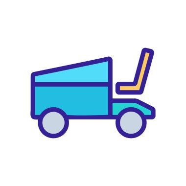 Makine buz simgesi vektörünü temizler. İnce çizgi işareti. İzole edilmiş kontür sembolü gösterimi