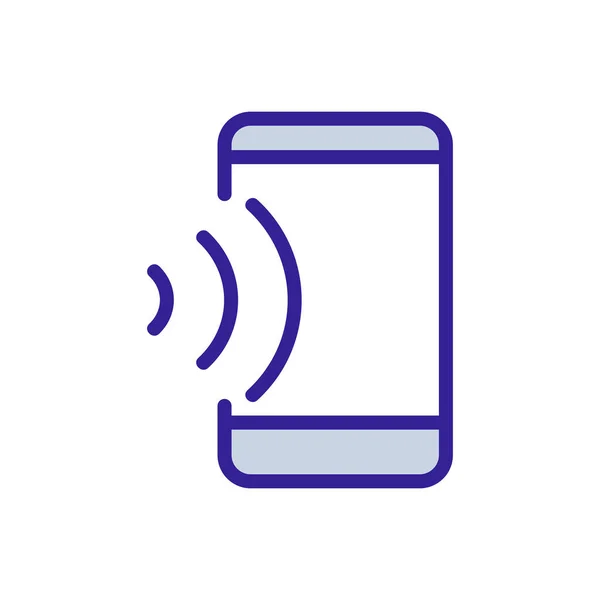 Ses Telefon Simgesi Vektörü Nce Çizgi Işareti Zole Edilmiş Kontür — Stok Vektör