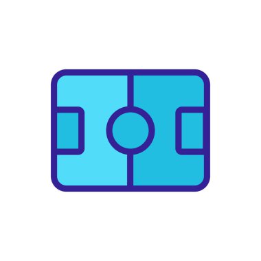 Hokey vektör ikonu çimi. İnce çizgi işareti. İzole edilmiş kontür sembolü gösterimi