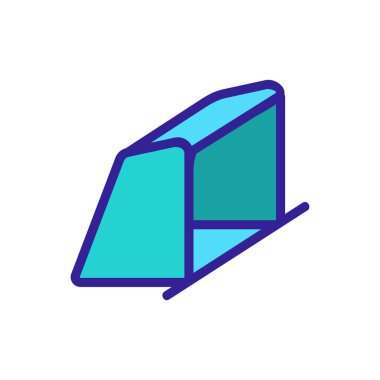 Geçit simgesi vektörü. İnce çizgi işareti. İzole edilmiş kontür sembolü gösterimi