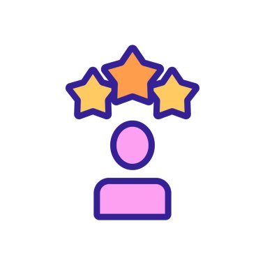 Adamım, ikon vektörünü değerlendiriyorum. İnce çizgi işareti. İzole edilmiş kontür sembolü gösterimi