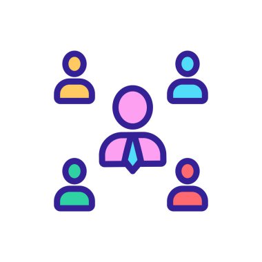 Müşteri ikon vektörü çekiliyor. İnce çizgi işareti. İzole edilmiş kontür sembolü gösterimi