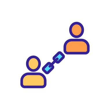 iki tane ikon vektörü. İnce çizgi işareti. İzole edilmiş kontür sembolü gösterimi