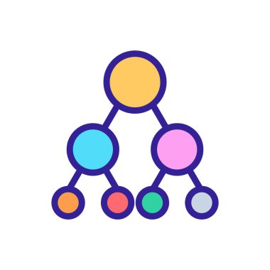 Diyagram, referans vektör simgesi. İnce çizgi işareti. İzole edilmiş kontür sembolü gösterimi