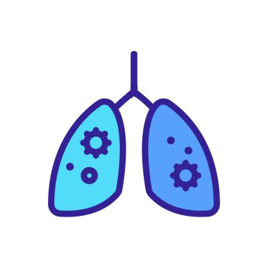 Virüs, insan hafif vektör ikonu. İnce çizgi işareti. İzole edilmiş kontür sembolü gösterimi