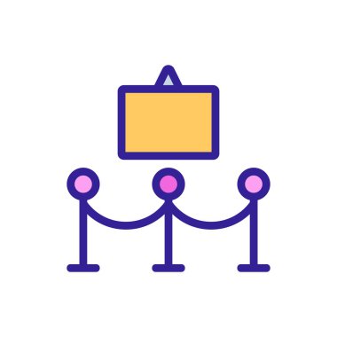 resim, gösteri simgesi vektörü. İnce çizgi işareti. İzole edilmiş kontür sembolü gösterimi