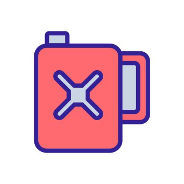 Yanıcı madde ikon vektörü. İnce çizgi işareti. İzole edilmiş kontür sembolü gösterimi