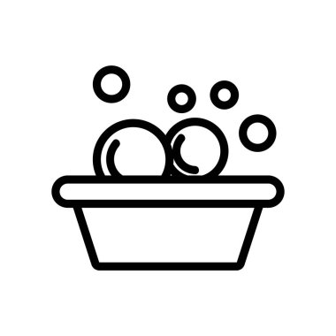 Köpük, baloncuk ikon vektörü. İnce çizgi işareti. İzole edilmiş kontür sembolü gösterimi