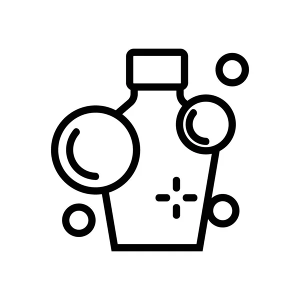 Пена Пузыри Иконка Вектор Знак Тонкой Линии Изолированная Контурная Иллюстрация — стоковый вектор