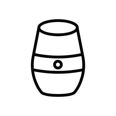 Ses kontrol ikonu vektörü. İnce çizgi işareti. İzole edilmiş kontür sembolü gösterimi