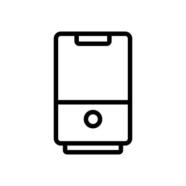 Ses kontrol ikonu vektörü. İnce çizgi işareti. İzole edilmiş kontür sembolü gösterimi