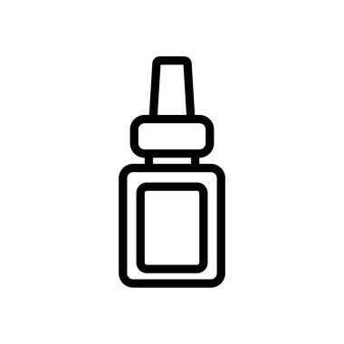 Göz damlası ikon vektörü. İnce çizgi işareti. İzole edilmiş kontür sembolü gösterimi