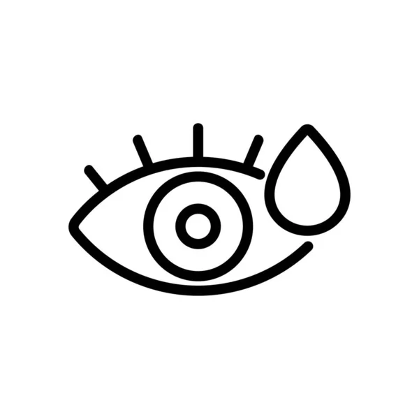 Occhio Grida Vettore Icona Segno Linea Sottile Illustrazione Del Simbolo — Vettoriale Stock