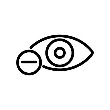 hipermetrop ikon vektörü. İnce çizgi işareti. İzole edilmiş kontür sembolü gösterimi