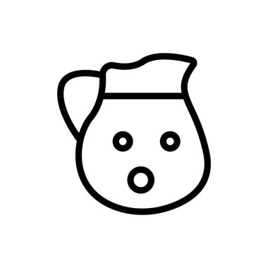 Lezzetli limonata taze vektör ikonu. İnce çizgi işareti. İzole edilmiş kontür sembolü gösterimi