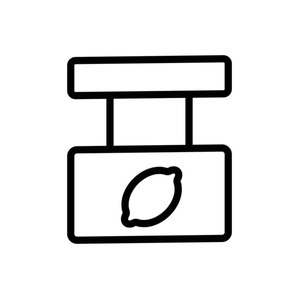 Köstliche Limonade Frisches Vektorsymbol Schlankheitszeichen Isolierte Kontursymboldarstellung — Stockvektor