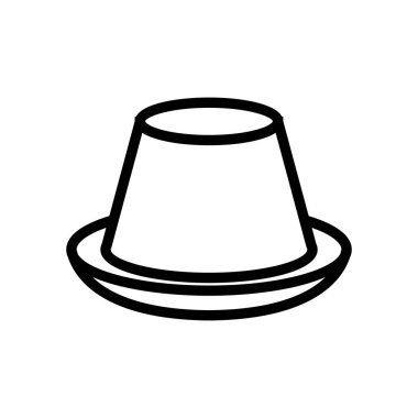 Lezzetli Jelly vektör simgesi. İnce çizgi işareti. İzole edilmiş kontür sembolü gösterimi