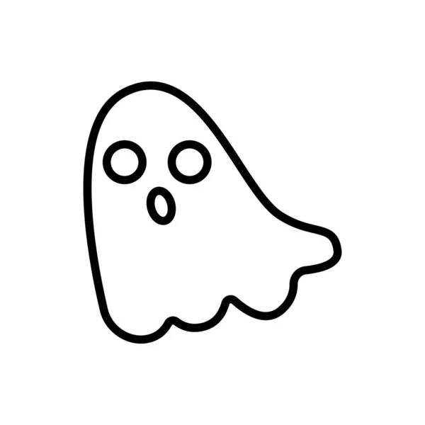 Vector Icono Fantasma Signo Línea Delgada Ilustración Del Símbolo Contorno — Vector de stock