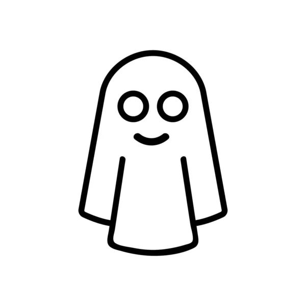 Vector Icono Fantasma Signo Línea Delgada Ilustración Del Símbolo Contorno — Vector de stock